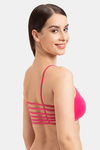 Tweens Padded Non-Wired Full Coverage Cage Bra - Dark Pink — thumbnail 4